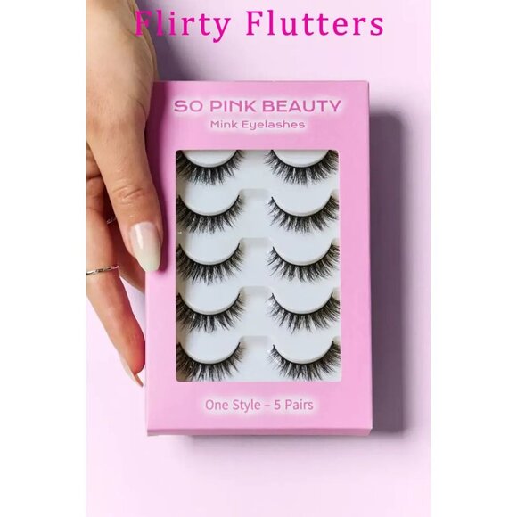 SO PINK BEAUTY Mink Eyelashes 5 Pairs - Picture 1 of 3